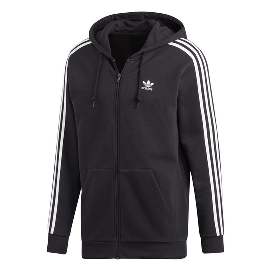 adidas Originals Huppari 3-Stripes FZ - Musta/Valkoinen