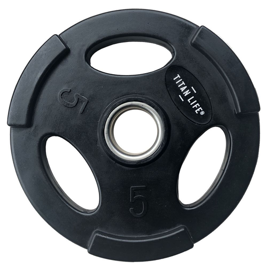 Titan LIFE Weight Disc Rubber. Ø50mm. Black, Levypainot Kumipäällyste