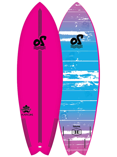 Ocean Storm Sanchez 5'10 Softtop Surfboard pinkki