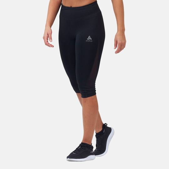 Women's The Essential 3/4 mesh tights Musta XS