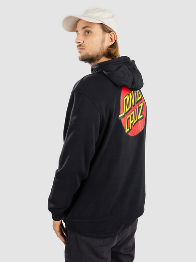 Santa Cruz Classic Dot Chest Hoodie musta