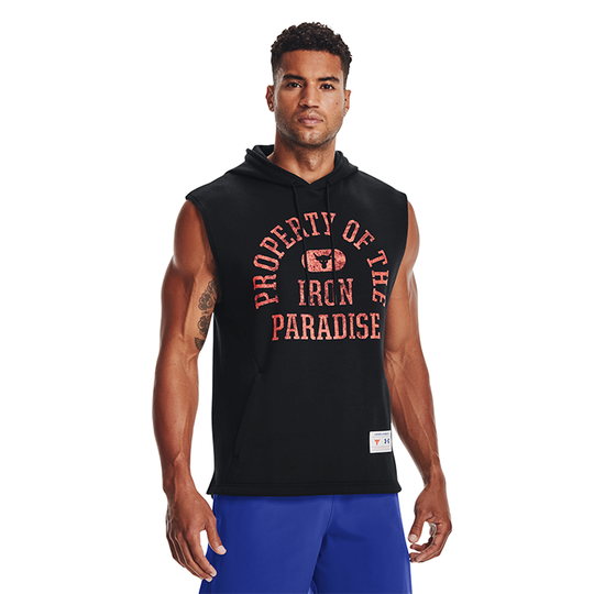 UA Project Rock CC Fleece SL Hood, Black