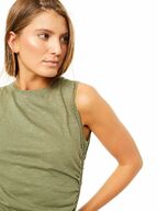 Mandala Side Ruffled Top -joogapaita (Thyme)
