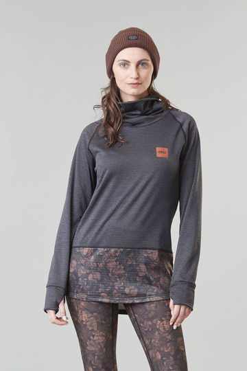 Women's Blossom Grid Fleece Musta S