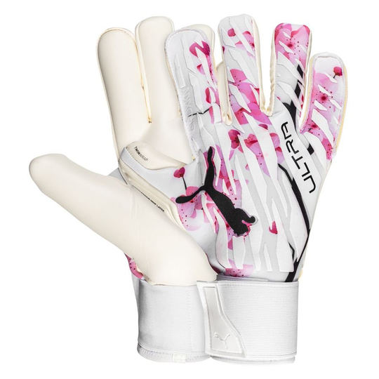 PUMA X Unisport Maalivahdin Hanskat Ultra Grip 1 Hybrid Pro Sakura - Valkoinen/Musta/Pinkki LIMITED EDITION