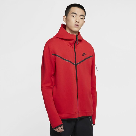 Nike Huppari NSW Tech Fleece - Punainen/Musta