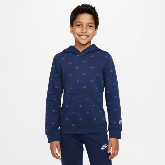 Nike Huppari NSW Club Fleece - Navy/Sininen/Valkoinen Lapset