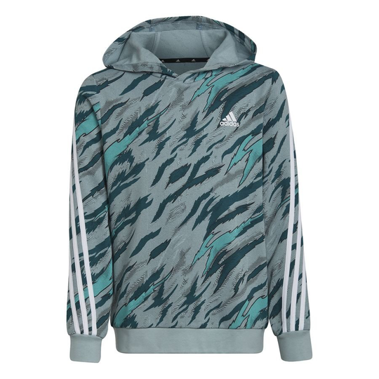 adidas Huppari Future Icons 3-Stripes Graphic - Harmaa/Vihreä/Musta Lapset