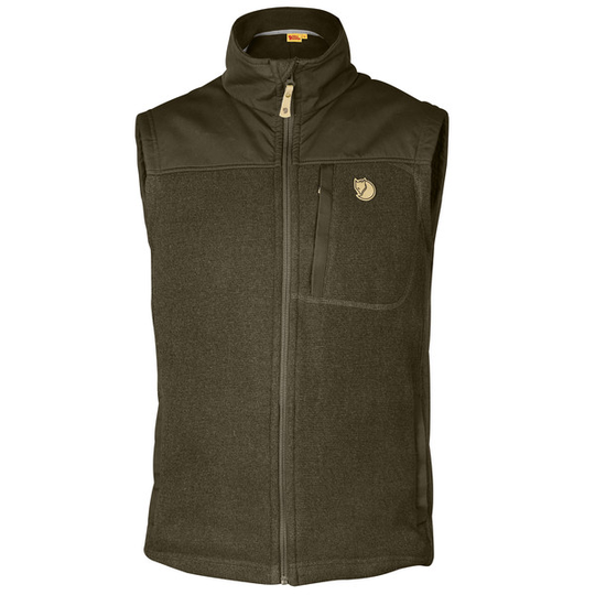 Fjällräven Buck Fleece Vest M - Dark Olive - Miehet - L