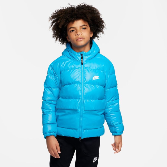 Nike Talvitakki Down NSW Therma-FIT - Sininen/Valkoinen Lapset