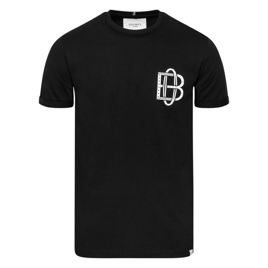 Odense Boldklub X Les Deux T-paita Retro Crest - Musta