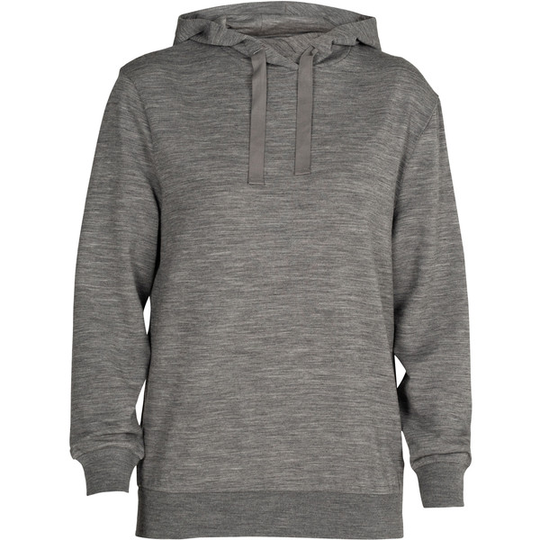 Icebreaker W Crush Ls Hoodie - Gritstone Hthr - Naiset - S