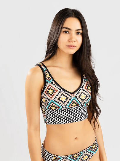 Hurley Max Mosaic Geo Bikini Top kuviotu