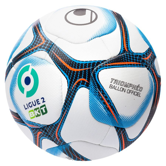 Uhlsport Jalkapallo Triomphéo Ligue 2 2020/21 - Valkoinen/Turkoosi/Oranssi, koko Ball SZ. 5
