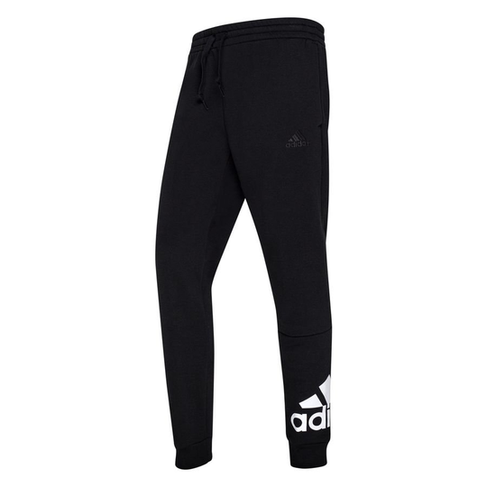 adidas Collegehousut Essentials Fleece Tapered - Musta/valkoinen, koko Small