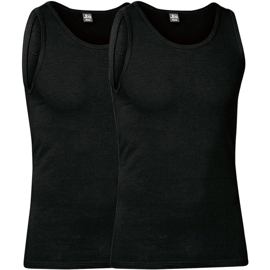 JBS GOTS Tank Top 2-Pack - Musta