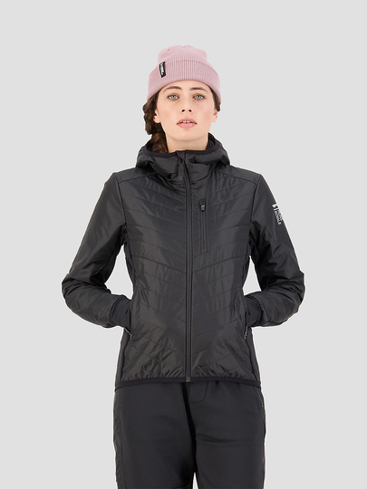 Mons Royale Merino Neve Wool Hood Insulator Jacket musta