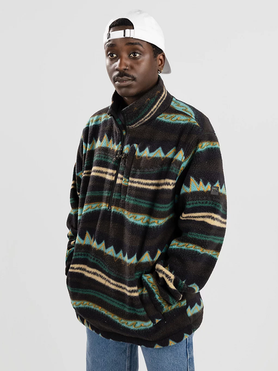 Billabong Boundary Mock Neck Fleece Sweater musta