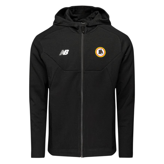 AS Roma Travel Hoodie Zip - Musta
