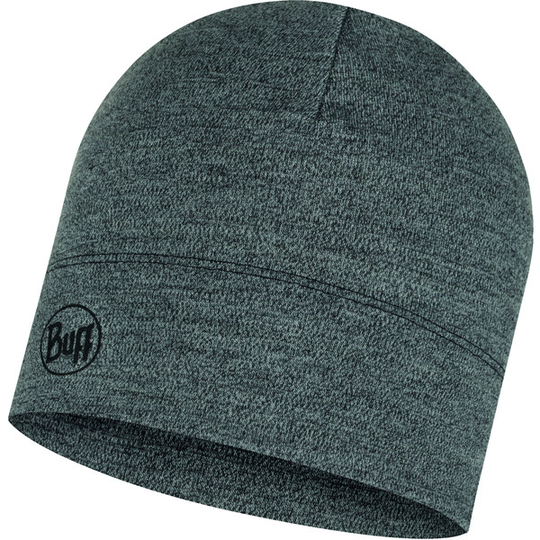 Buff Merino Midweight Beanie - Melange Light Grey - Unisex - OneSize