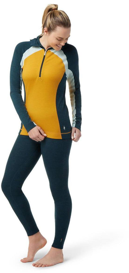 Classic Thermal W 1/2 Zip Hoodie Gold XS