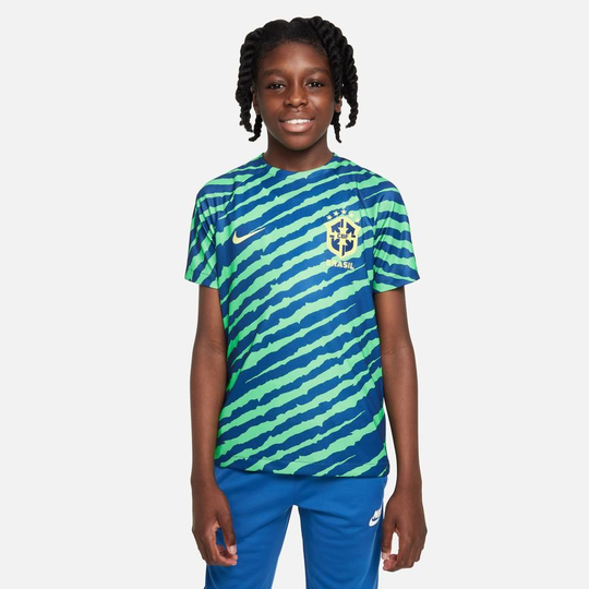 Brasilia Treenipaita Dri-FIT Pre Match MM 2022 - Navy/Keltainen Lapset