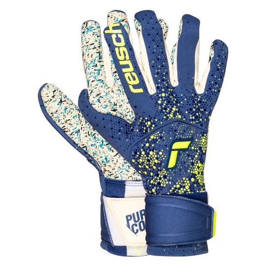 Reusch Maalivahdin Hanskat Pure Contact Fusion - Navy/Keltainen/Valkoinen