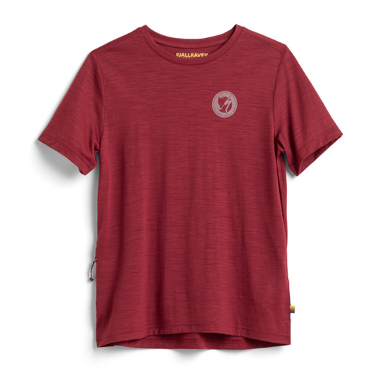 Fjällräven S/f Wool T-shirt W - Pomegranate Red - Naiset - L