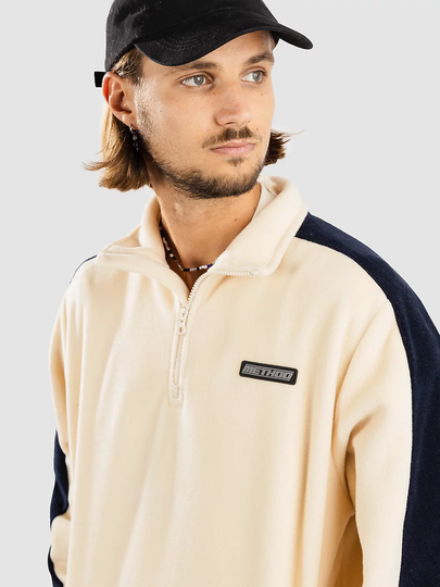 Method Mag Fast Times 1/4 Zip Fleece Sweater Hoodie valkoinen