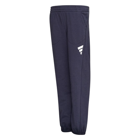 adidas Treenihousut Fleece - Navy/valkoinen Lapset, koko 128 cm