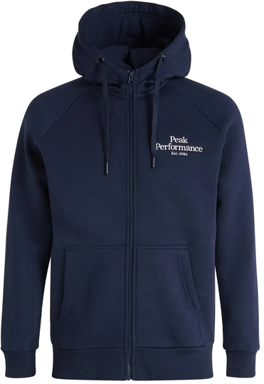 Men's Original Zip Hood Tummansininen S
