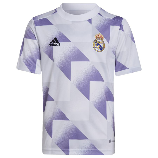 Real Madrid Treenipaita Pre Match - Valkoinen Violetti Lapset - adidas, koko 128 cm