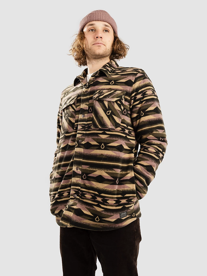Volcom Bowered Fleece Longsleeve Jacket musta