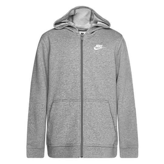 Nike Huppari Nsw Club Ft Fz - Harmaa/valkoinen Lapset, koko M: 137-147 cm