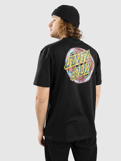 Santa Cruz Dressen Roses Dot T-Shirt musta