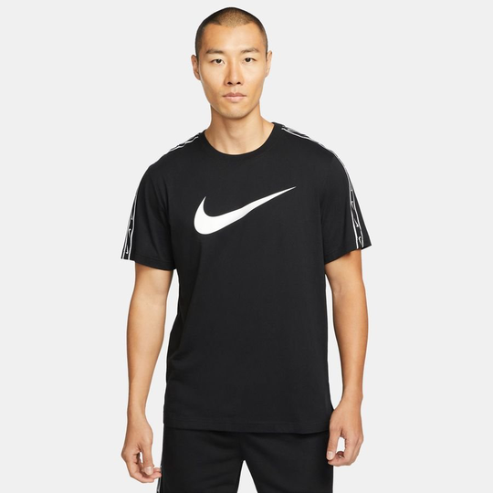 Nike T-paita NSW Repeat Sportswear - Musta/Valkoinen