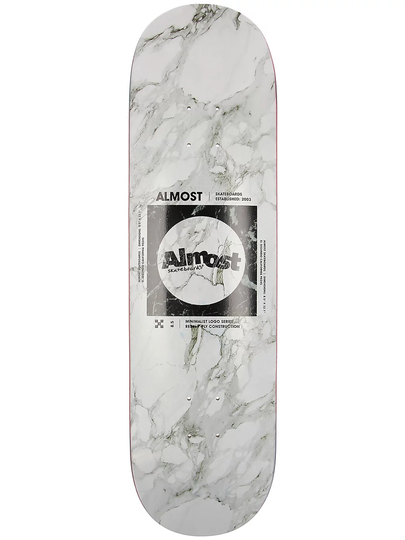 Almost Minimalist R7 8.5" Skateboard Deck valkoinen