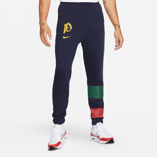Portugali Treenihousut Fleece - Navy/keltainen - Nike, koko XX-Large