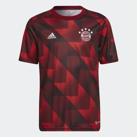 Bayern München Treenipaita Pre Match Condivo 22 - FCB True Red/Viininpunainen/Musta Lapset - adidas, koko 164 cm