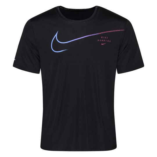 Nike Juoksu-t-paita Dri-FIT UV Run Division Miler - Musta