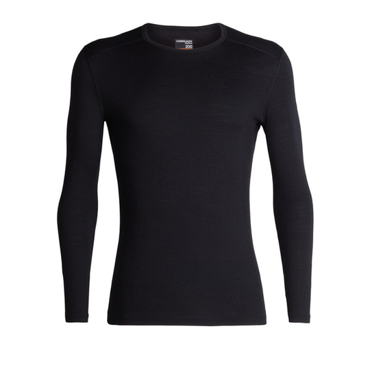 Icebreaker M 200 Oasis Ls Crewe - Black - Miehet - L