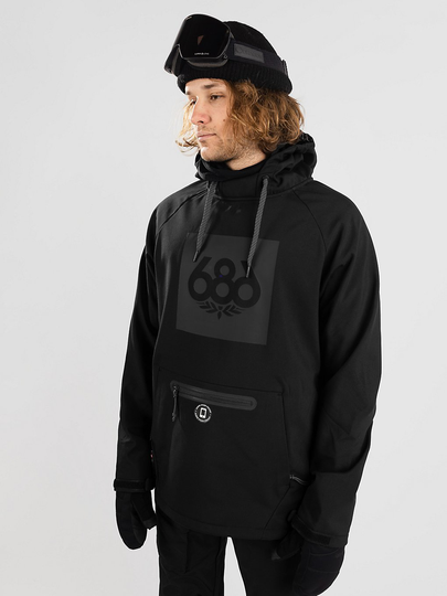686 Waterproof Shred Hoodie musta