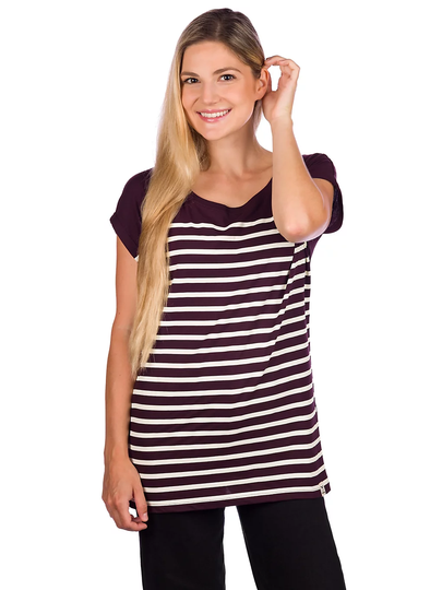 Iriedaily Cat Stripe T-Shirt violet