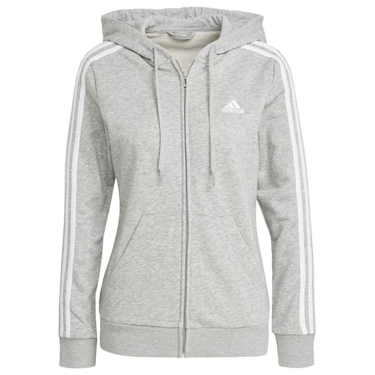 adidas Huppari Essentials French Terry 3-stripes - Harmaa/valkoinen Nainen, koko X-Small