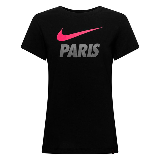 Paris Saint-Germain T-paita Swoosh Club - Musta/Pinkki Nainen