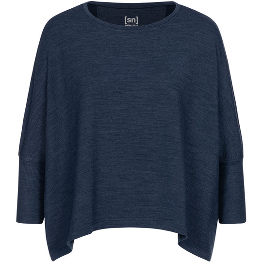 Supernatural W Half Top - Blue Iris Melange - Naiset - XS