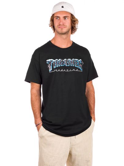 Thrasher Black Ice T-Shirt musta