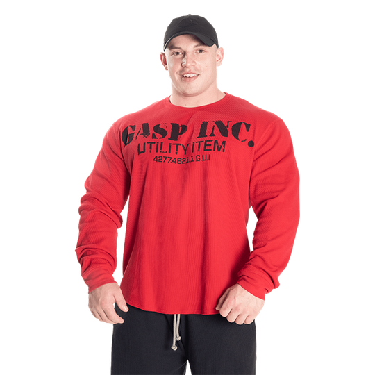 Thermal Gym Sweater, Chili Red
