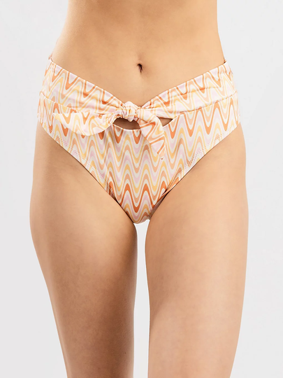 Quiksilver Classic Hi Waist Tie Bikini Bottom kuviotu