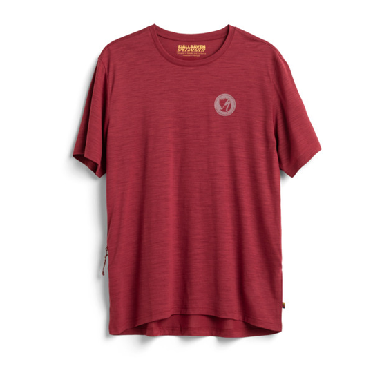 Fjällräven S/f Wool T-shirt M - Pomegranate Red - Miehet - S